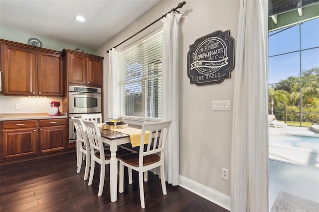 2842 Balforn Tower, Winter Garden, FL 34787 - dining space featuring baseboards, recessed lighting, and dark wood-type flooring
