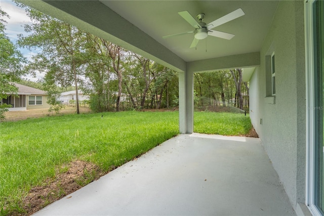 274 W Bolero Pl, Citrus Springs, FL 34434 - view of patio / terrace with ceiling fan