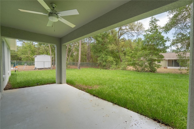 274 W Bolero Pl, Citrus Springs, FL 34434 - view of patio / terrace featuring a ceiling fan