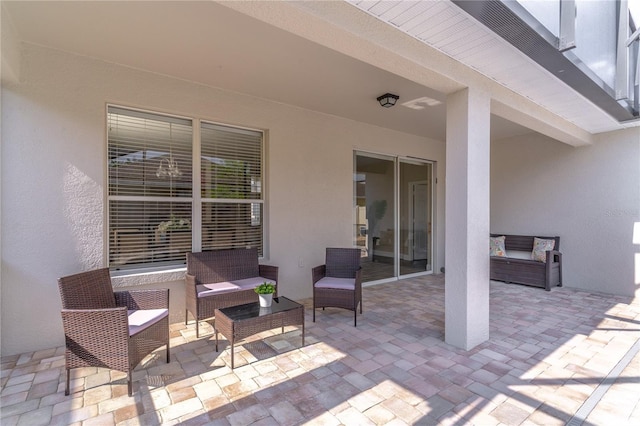 view of patio with outdoor lounge area