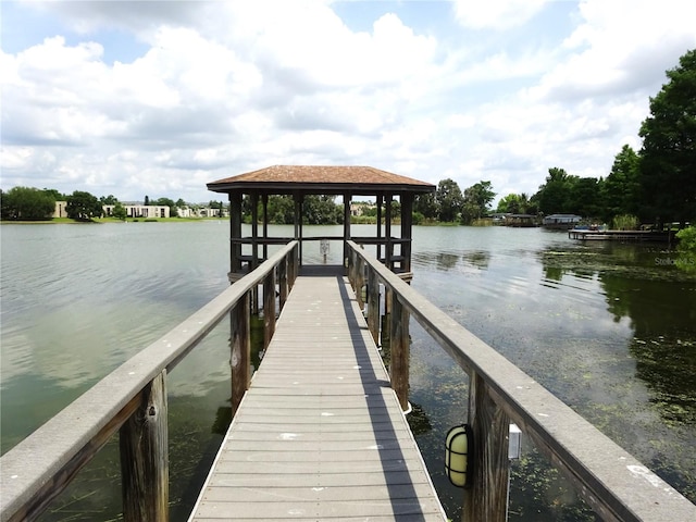 672 Post Oak Cir Unit 106, Altamonte Springs, FL 32701 - dock area featuring a gazebo and a water view