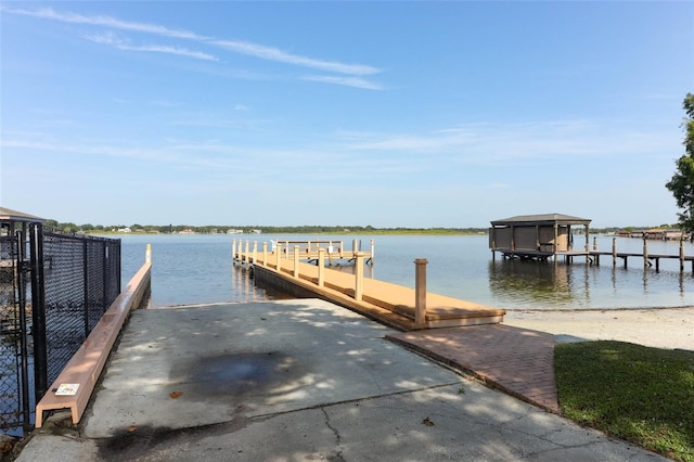 4141 Fallwood Cir, Orlando, FL 32812 - dock area with a boat ramp and a water view