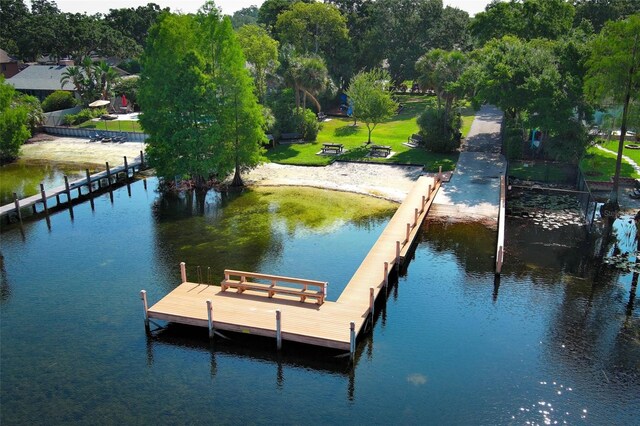 4141 Fallwood Cir, Orlando, FL 32812 - dock with a water view and a boat ramp