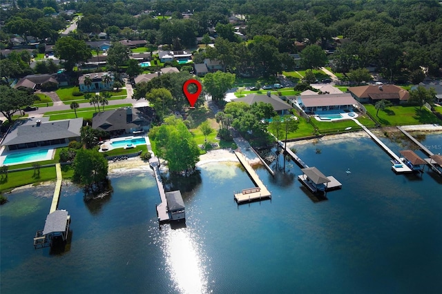 4141 Fallwood Cir, Orlando, FL 32812 - aerial view of property and surrounding area featuring a nearby body of water and nearby suburban area