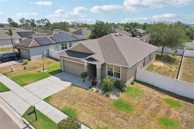 aerial view of residential area