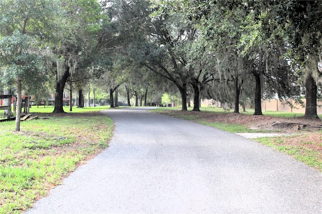 surrounding community with aphalt driveway