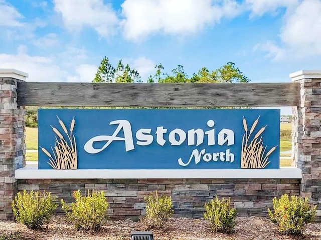 view of community sign