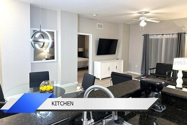 8112 Poinciana Blvd Unit 1502, Orlando, FL 32821 - office featuring a ceiling fan, baseboards, and visible vents
