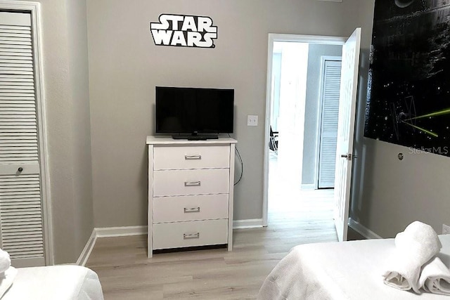 8112 Poinciana Blvd Unit 1502, Orlando, FL 32821 - bedroom featuring light wood-style flooring, baseboards, and a closet