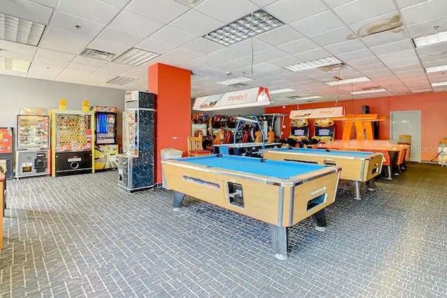 8112 Poinciana Blvd Unit 1502, Orlando, FL 32821 - playroom with a paneled ceiling, pool table, and visible vents