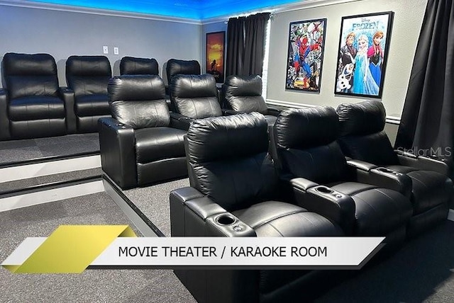 1466 Moon Valley Dr, Champions Gate, FL 33896 - view of carpeted cinema room