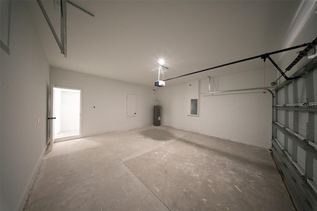 16600 SW 23rd Avenue Rd, Ocala, FL 34473 - garage featuring electric panel, water heater, and a garage door opener