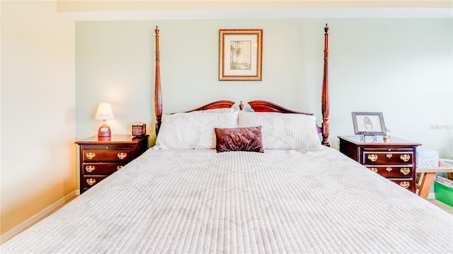 bedroom with baseboards