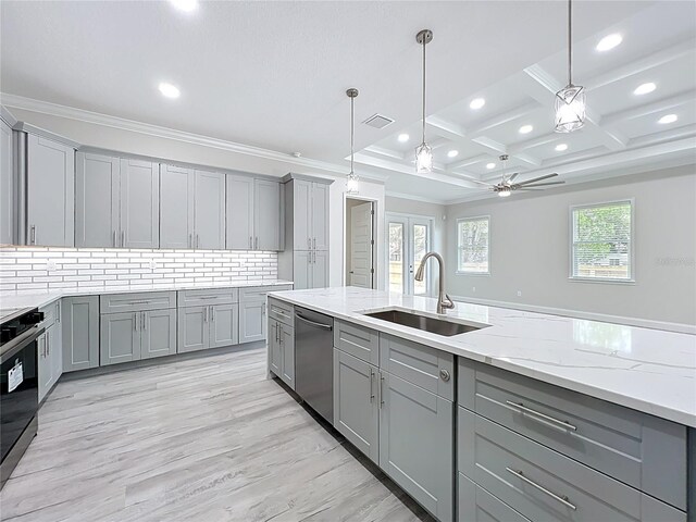 278 Acorn Dr, Longwood, FL 32750 - kitchen with a sink and gray cabinets