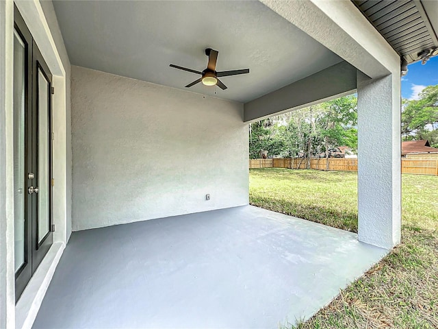 278 Acorn Dr, Longwood, FL 32750 - view of patio with ceiling fan and fence