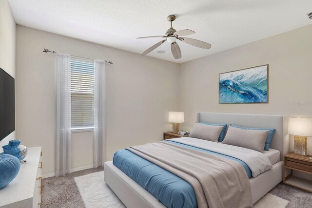 626 Green Rock Ct, Apopka, FL 32712 - bedroom with light carpet and ceiling fan