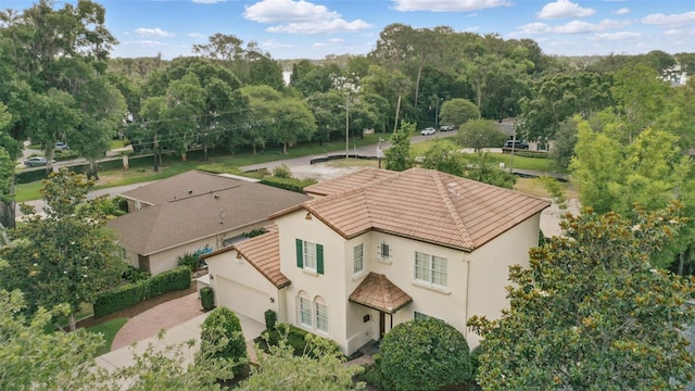 view from above of property