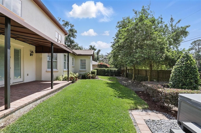 view of yard with a patio