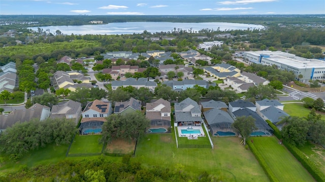 14231 Sonco Ave, Windermere, FL 34786 - aerial perspective of suburban area featuring a large body of water