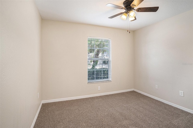 3319 Thistledown Ln, Land O Lakes, FL 34638 - unfurnished room with carpet floors, a ceiling fan, and baseboards