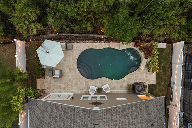 birds eye view of property