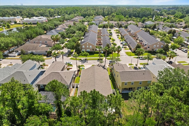 aerial view with a residential view