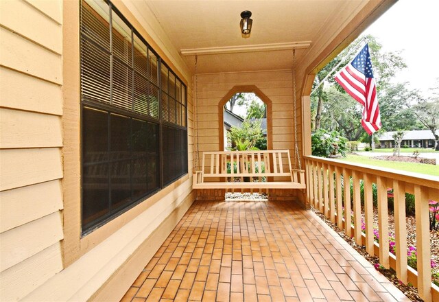 balcony with a porch