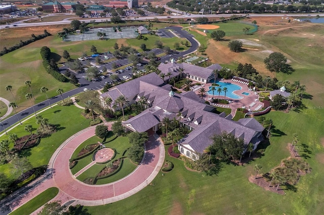 view of property location featuring a pool