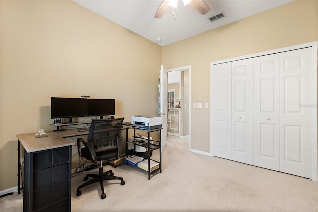 1428 Lucky Pennie Way, Apopka, FL 32712 - office area with carpet flooring, ceiling fan, and baseboards