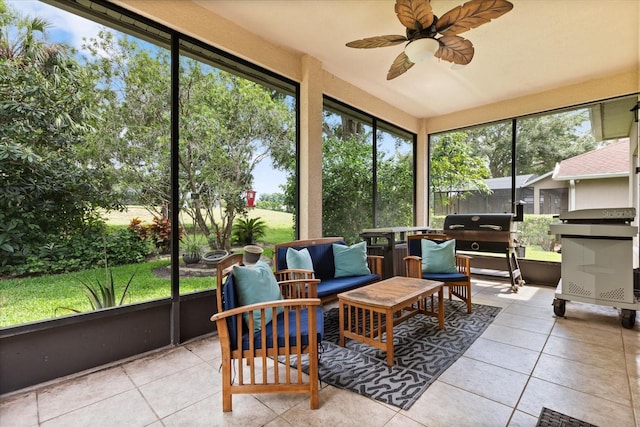 1428 Lucky Pennie Way, Apopka, FL 32712 - sunroom with ceiling fan