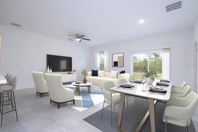 15998 SW 33rd Avenue Rd, Ocala, FL 34473 - dining room with visible vents and ceiling fan