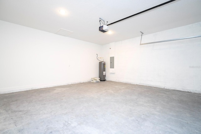 15998 SW 33rd Avenue Rd, Ocala, FL 34473 - garage featuring water heater, electric panel, and a garage door opener