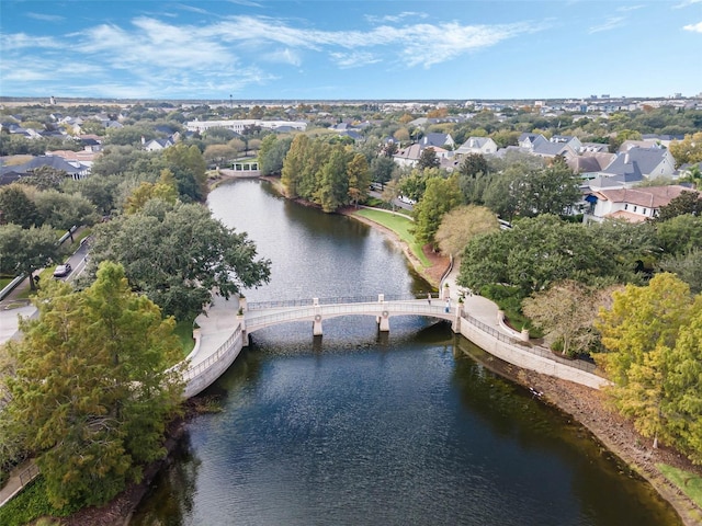 aerial overview of property's location with a notable bridge and a large body of water