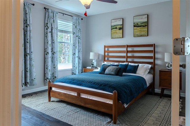 459 Millwood Pl, Winter Garden, FL 34787 - bedroom featuring ceiling fan, baseboards, and wood finished floors