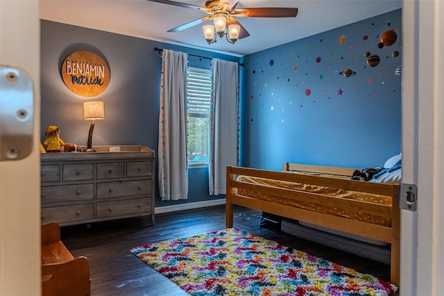 459 Millwood Pl, Winter Garden, FL 34787 - bedroom featuring a ceiling fan, baseboards, and wood finished floors