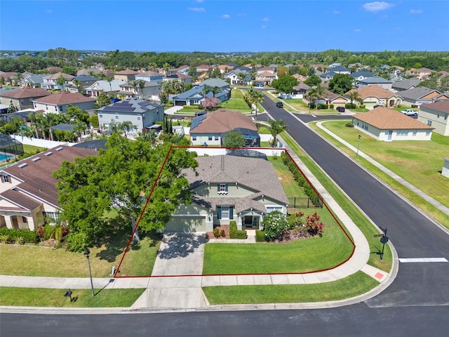 570 Cascading Creek Ln, Winter Garden, FL 34787 - aerial view of residential area with property parcel outlined
