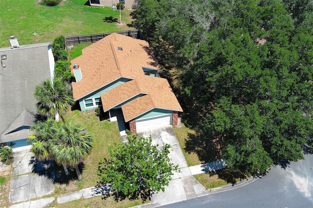 view from above of property