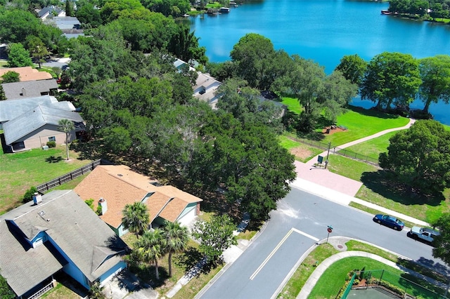 drone / aerial view of a nearby body of water