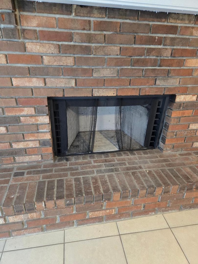 2828 Whispering Way, Winter Park, FL 32792 - detailed view of a brick fireplace