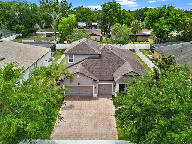 aerial view of residential area