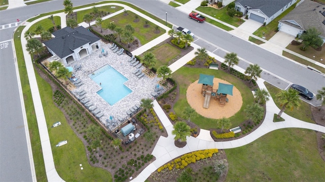 1631 Pontiff Pl, Davenport, FL 33896 - bird's eye view of a pool