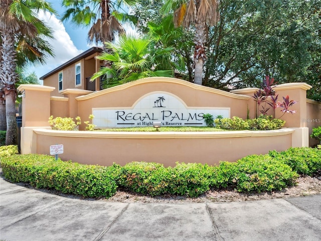view of community sign