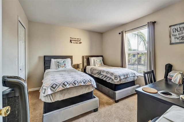 view of carpeted bedroom