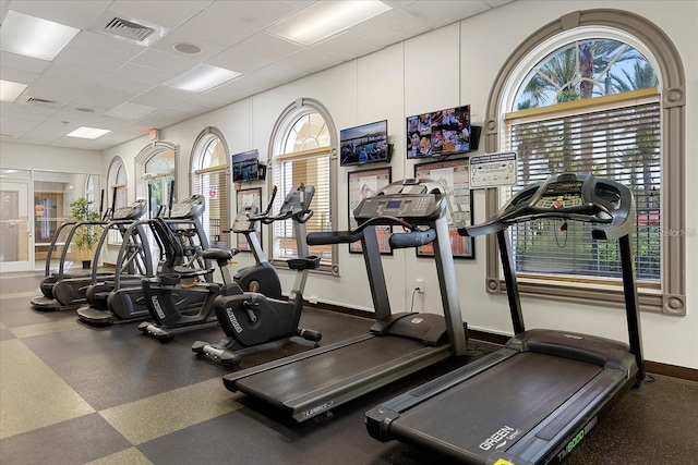202 Napoli Dr Unit 202, Davenport, FL 33897 - gym with a drop ceiling and baseboards
