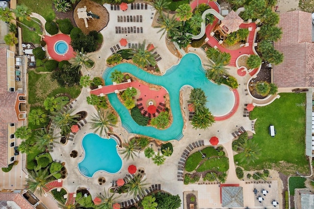 202 Napoli Dr Unit 202, Davenport, FL 33897 - aerial view of property and surrounding area featuring a pool area
