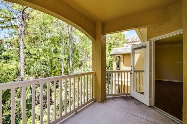 view of balcony