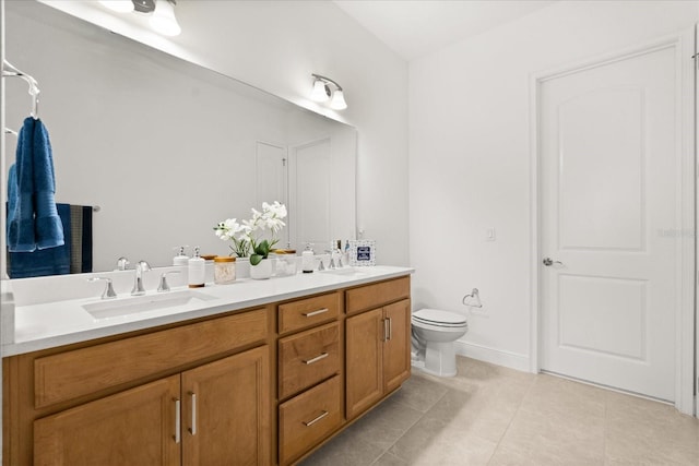 2524 Datura Loop, Saint Cloud, FL 34772 - bathroom featuring tile patterned flooring, double vanity, and toilet