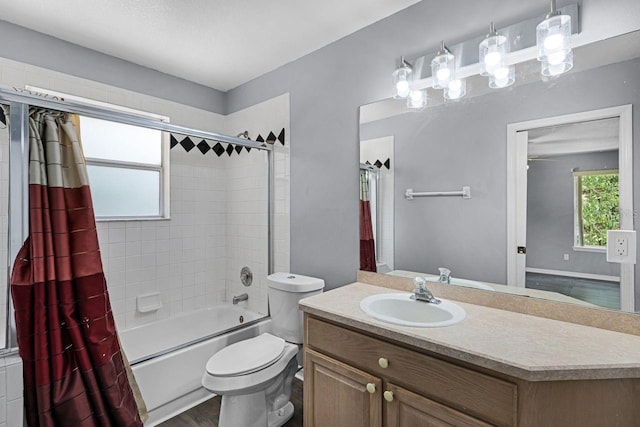 1802 Imperial Palm Dr, Apopka, FL 32712 - bathroom featuring shower / bath combo, vanity, toilet, and wood finished floors