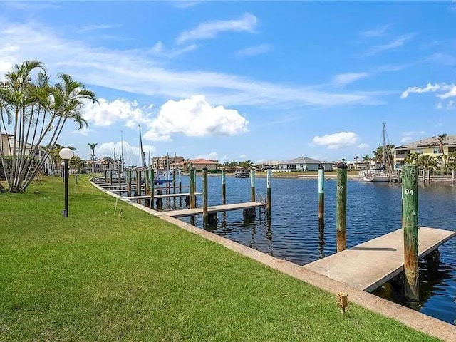 3221 White Ibis Ct Unit C1, Punta Gorda, FL 33950 - dock with a lawn and a water view