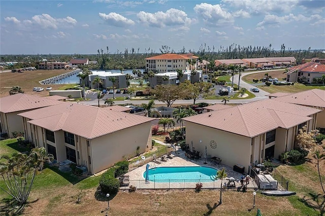 3221 White Ibis Ct Unit C1, Punta Gorda, FL 33950 - aerial perspective of suburban area with a pool
